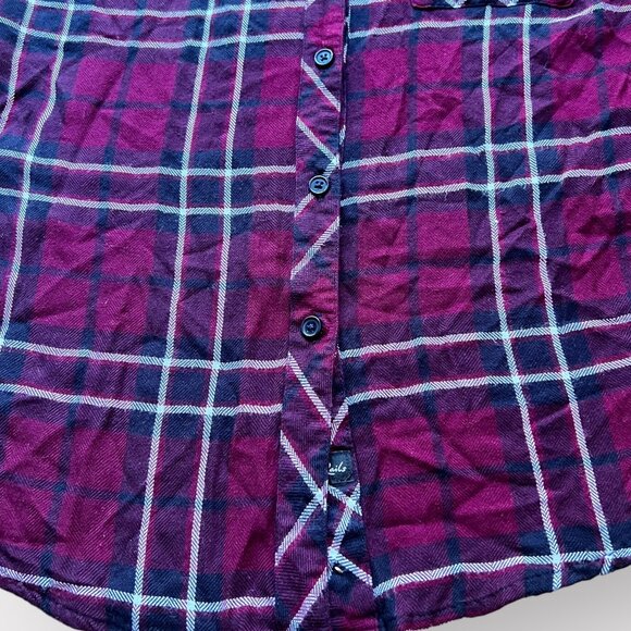 Rails Size XS Red Purple Plaid Long Sleeve Jersey Hunter Button Down Shirt Top - Picture 8 of 12
